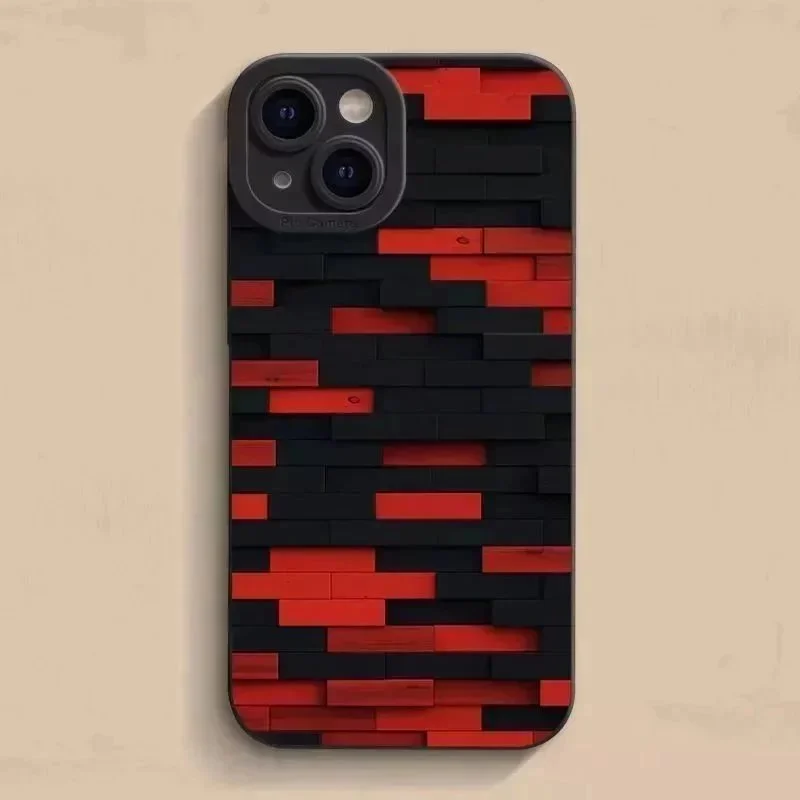 Phone Case with Red & Black Brick Pattern — product photo on Sugargoo Spreadsheet