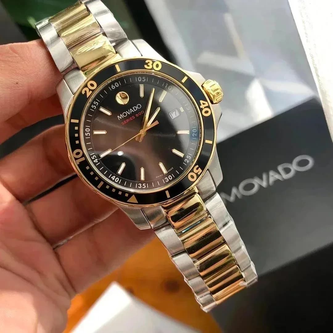 Movado Series 800 Black & Gold Watch — product photo on Sugargoo Spreadsheet