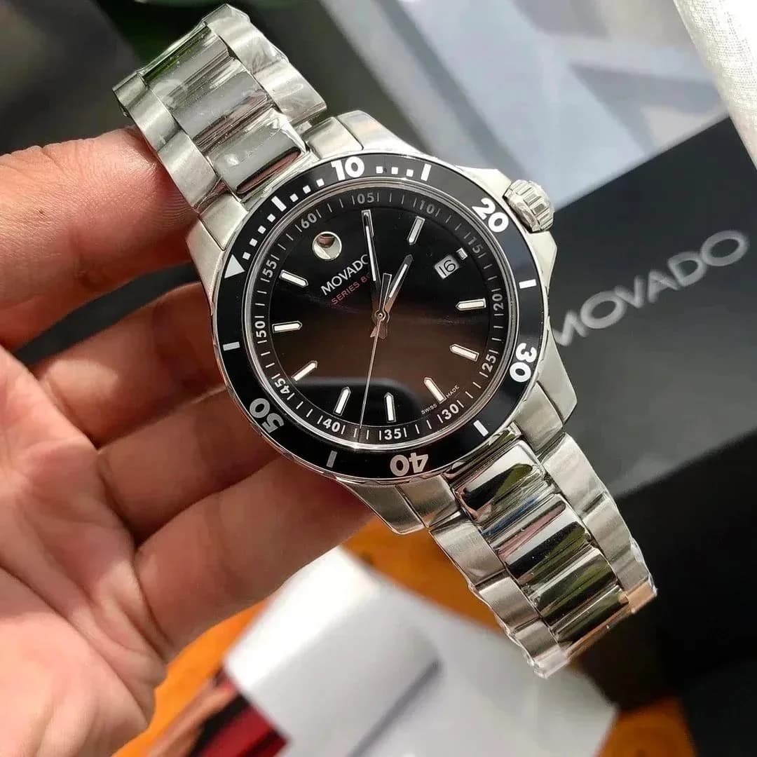 Movado Series 8 Black Dial Stainless Steel Watch — product photo on Sugargoo Spreadsheet
