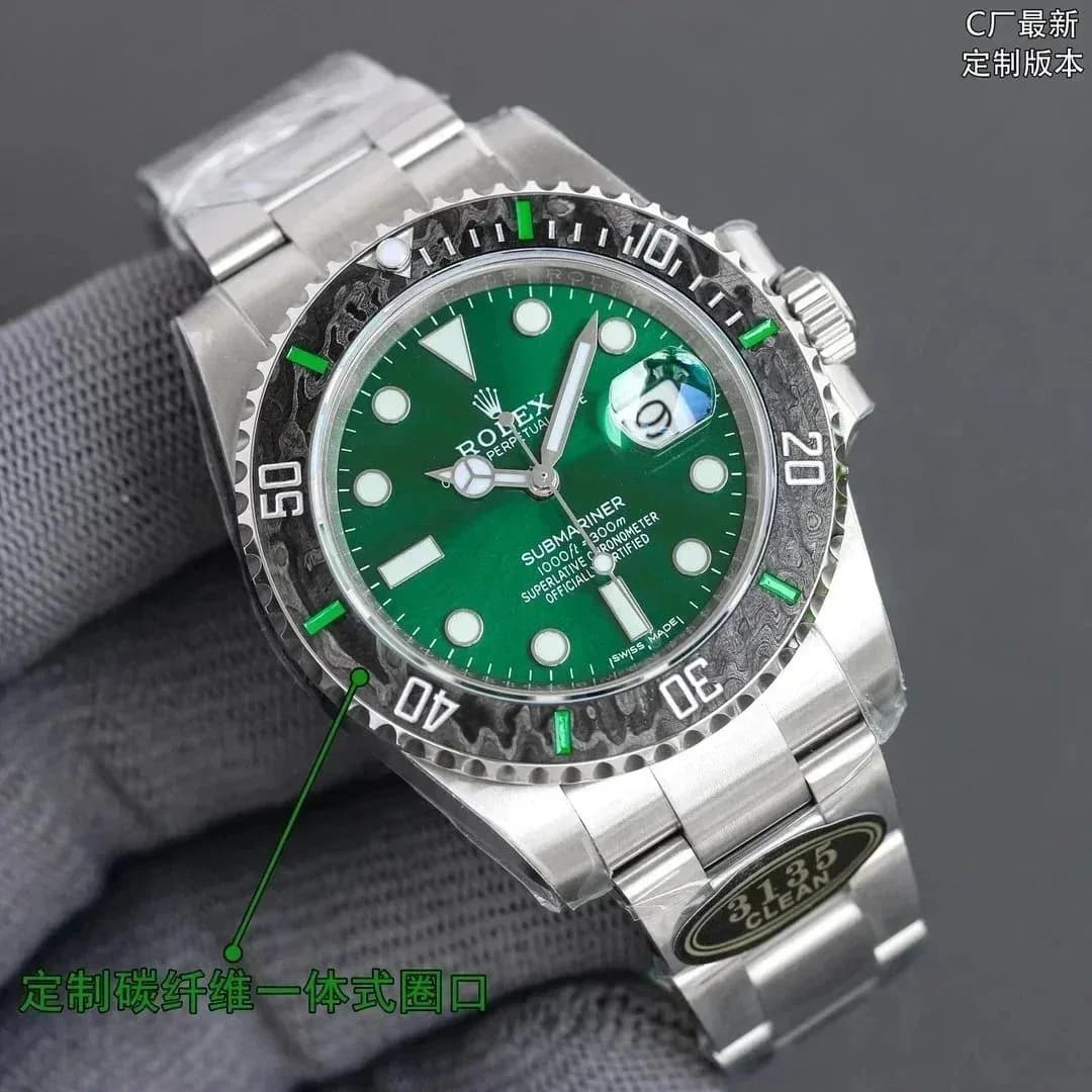 Rolex Submariner Green Dial Stainless Steel Watch — product photo on Sugargoo Spreadsheet