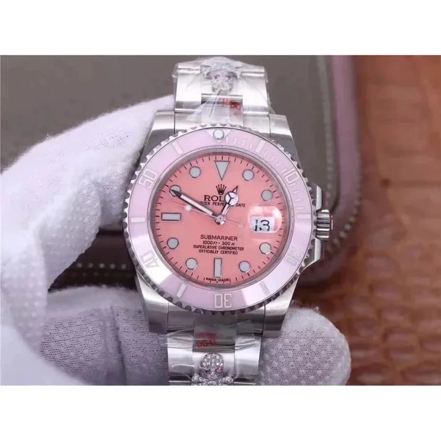 Rolex Submariner Pink Dial Stainless Steel Watch — product photo on Sugargoo Spreadsheet