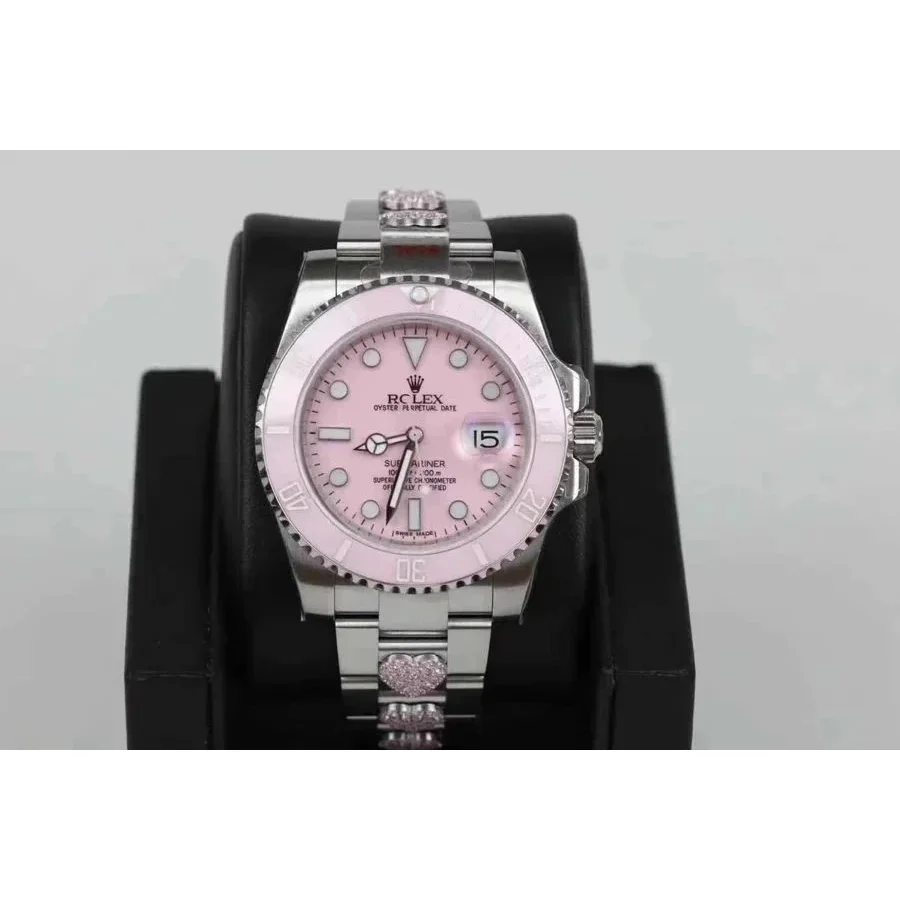 Rolex Submariner Pink Dial Stainless Steel Watch — product photo on Sugargoo Spreadsheet