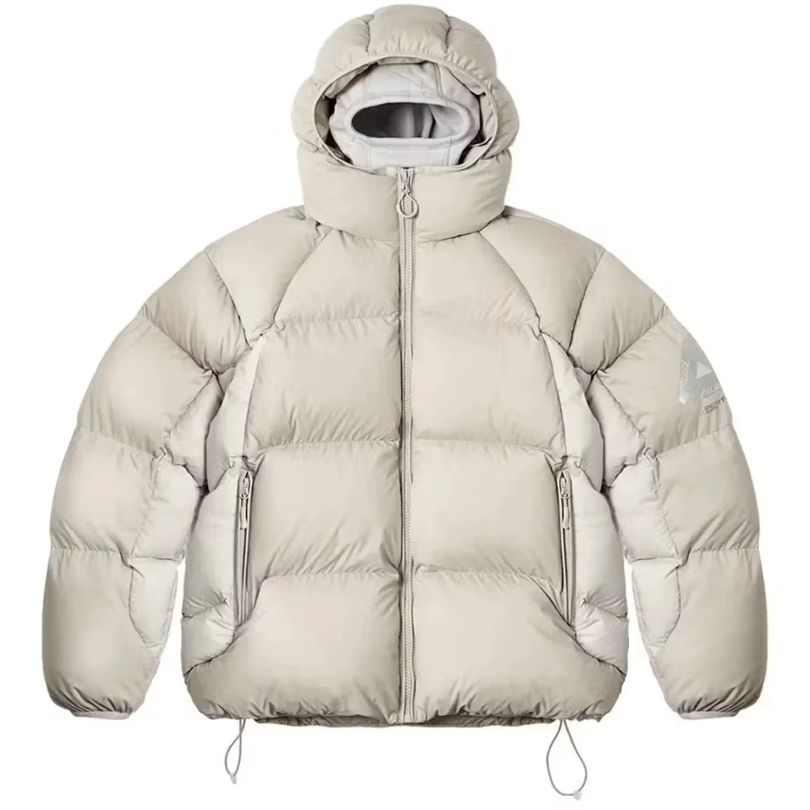 Palace Tri-Logo Beige Puffer Jacket — product photo on Sugargoo Spreadsheet
