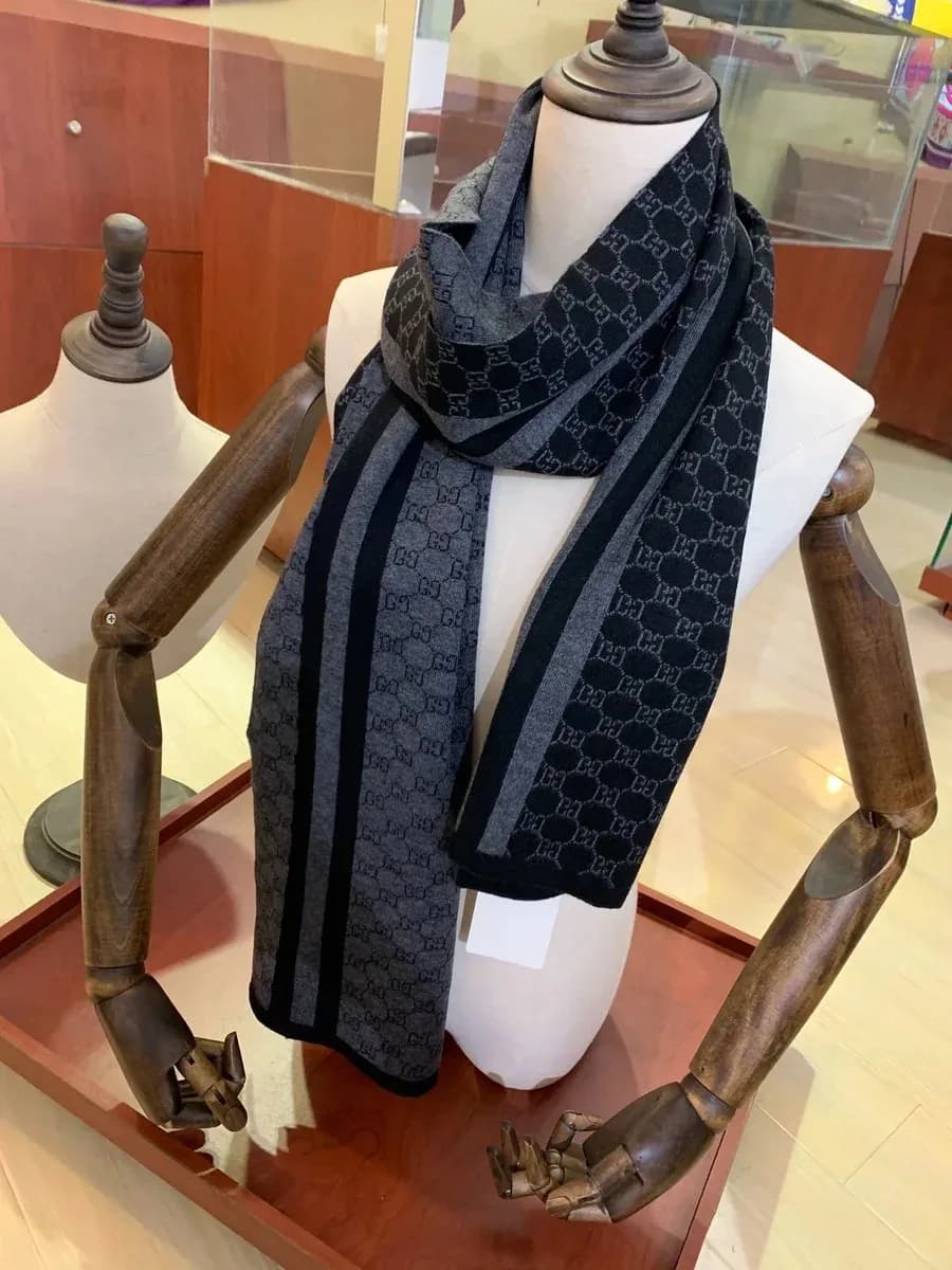 Gucci GG Marmont Black & Grey Scarf — product photo on Sugargoo Spreadsheet