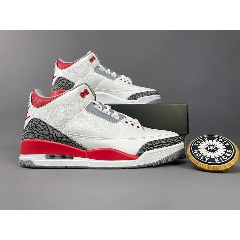 Nike Air Jordan 3 White Cement Red Sneakers — QC product photo on Sugargoo Spreadsheet
