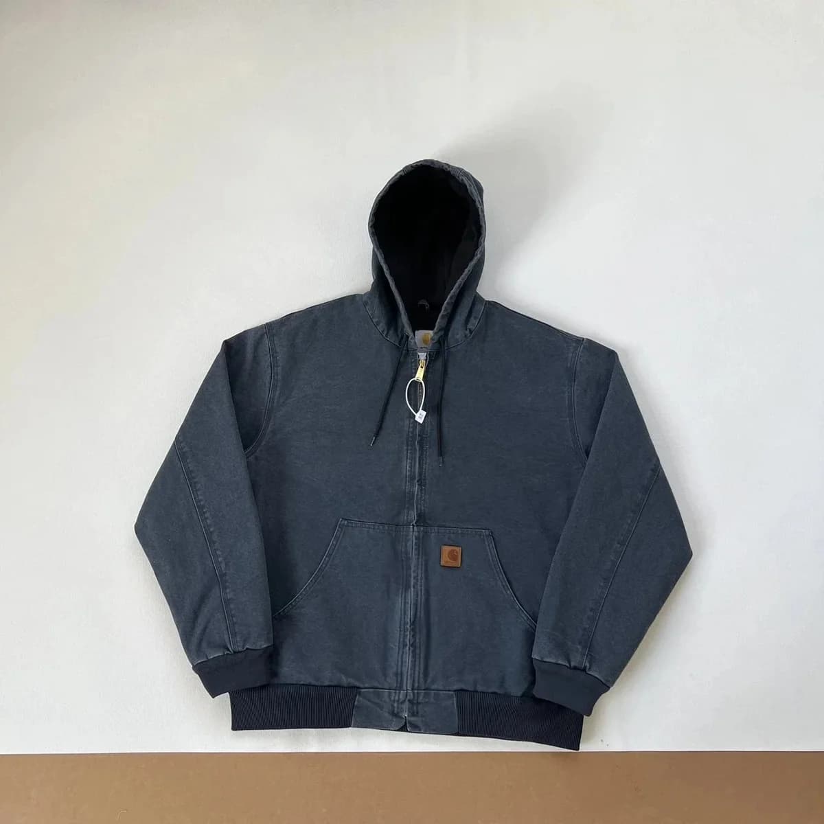 Carhartt Detroit Hoodie Jacket Gasoline Blue — product photo on Sugargoo Spreadsheet