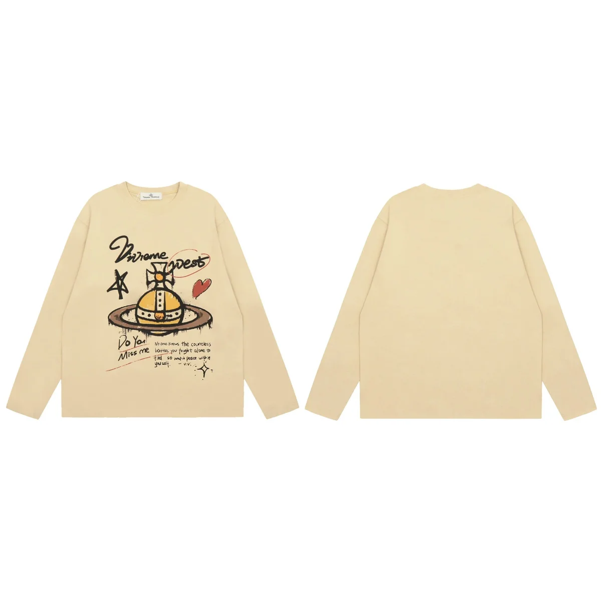 Vivienne Westwood Orb Long Sleeve Tee Cream — product photo on Sugargoo Spreadsheet