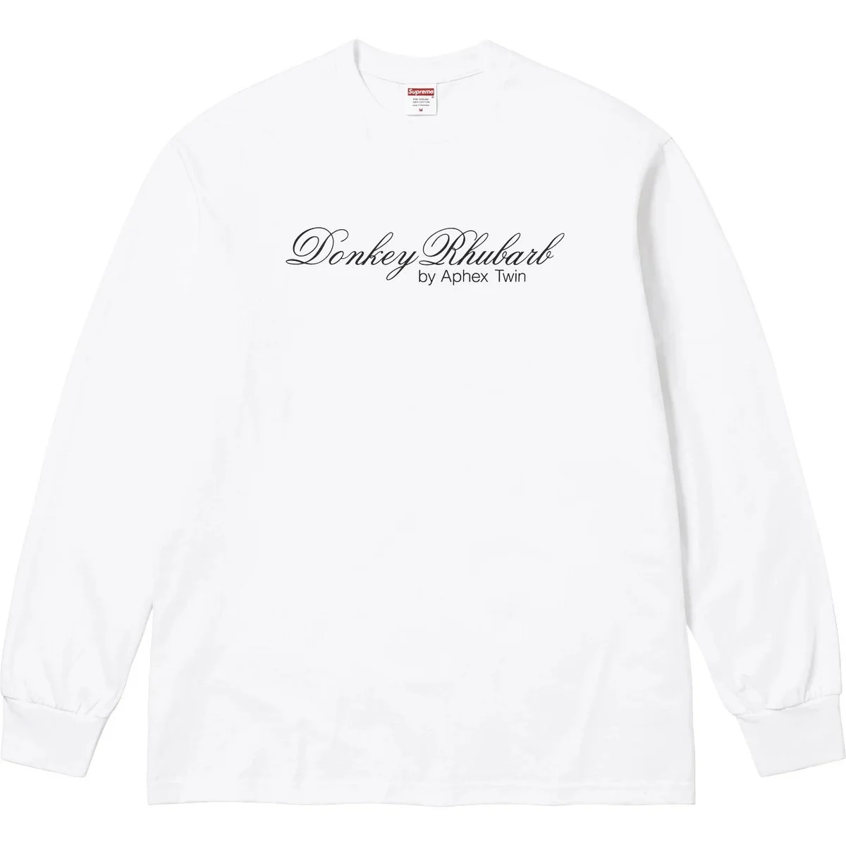Supreme Donkey Rhubarb by Aphex Twin White T-Shirt — product photo on Sugargoo Spreadsheet