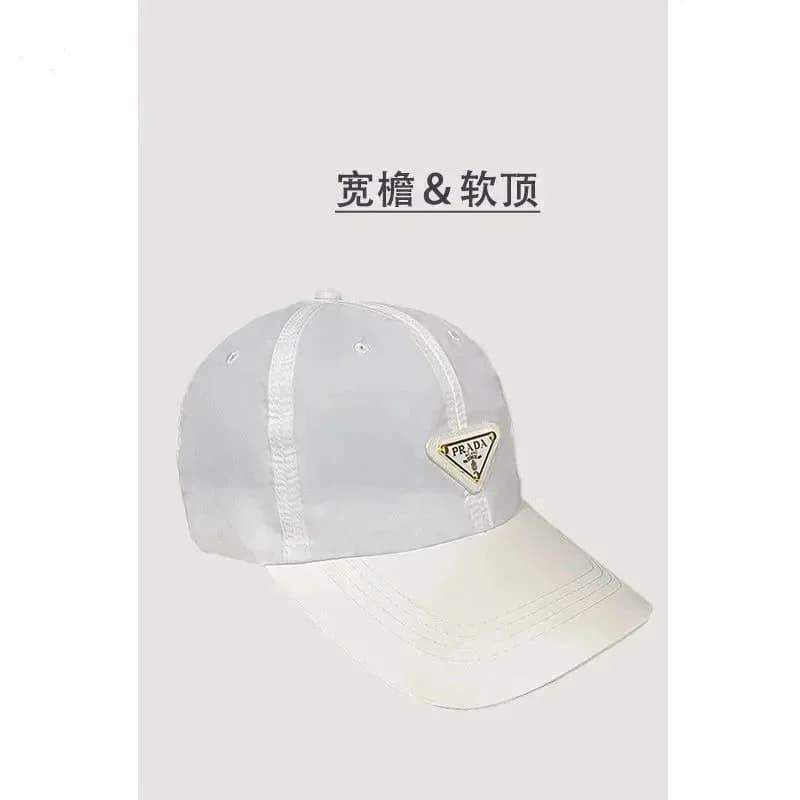 Prada Triangle Logo Cap Cream — product photo on Sugargoo Spreadsheet