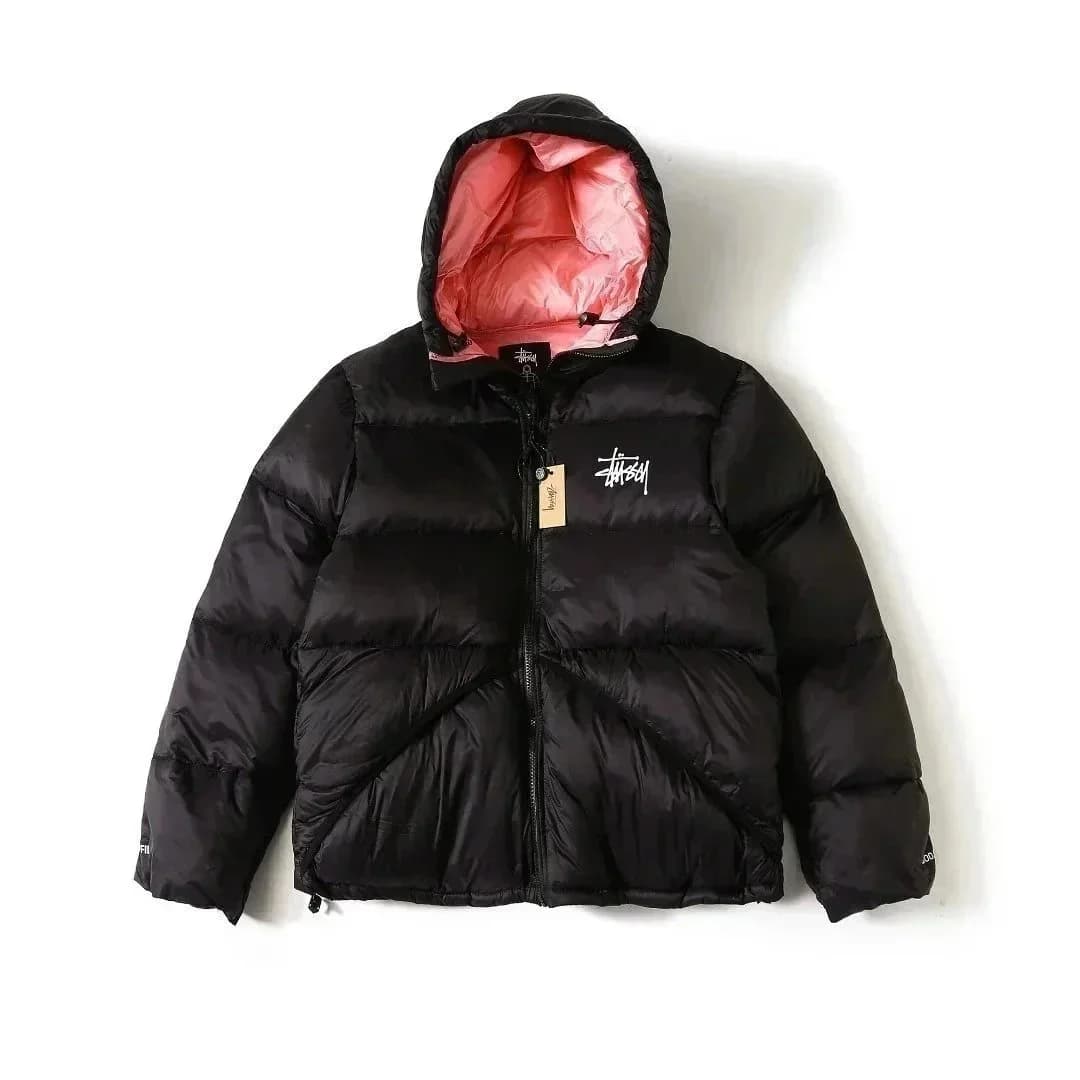 Stussy Stüssy Black Pink Hooded Puffer Jacket — product photo on Sugargoo Spreadsheet