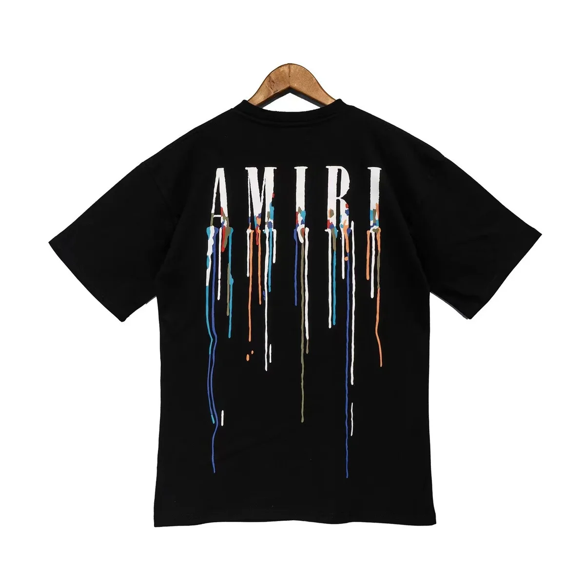 Amiri Paint Drip T-Shirt Black Streetwear — product photo on Sugargoo Spreadsheet