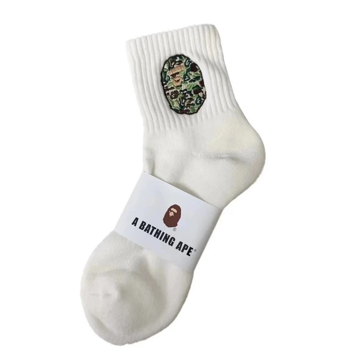A Bathing Ape BAPE STA Camo Embroidered Socks White — product photo on Sugargoo Spreadsheet