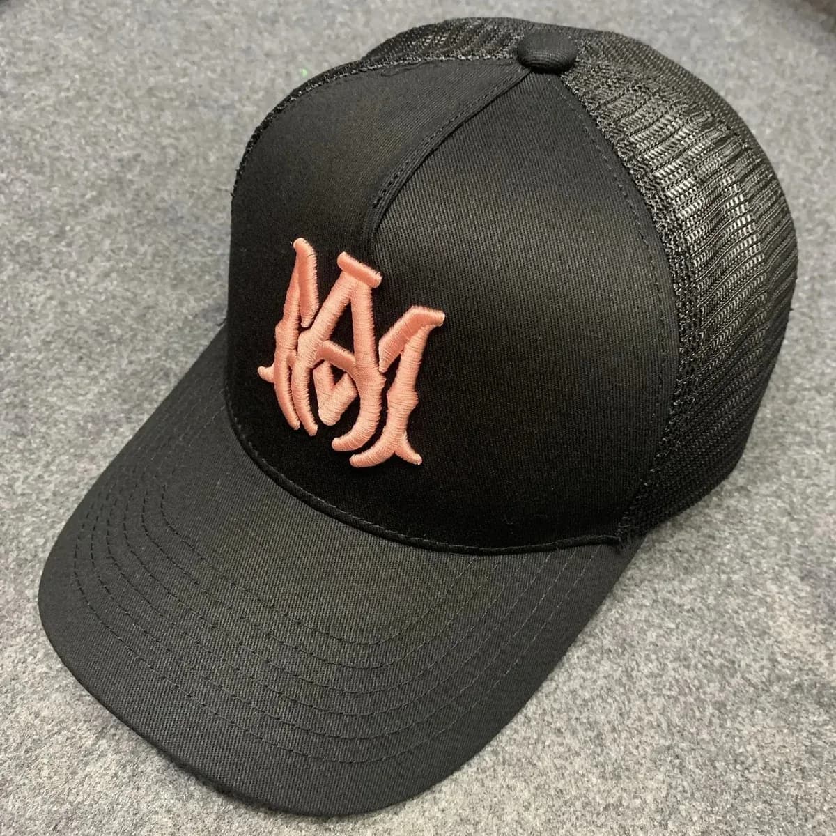 Black with Pink Embroidery Trucker Cap — product photo on Sugargoo Spreadsheet