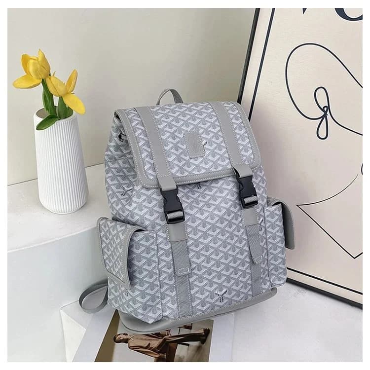 Unisex Goyardine Pattern Backpack in Grey — product photo on Sugargoo Spreadsheet