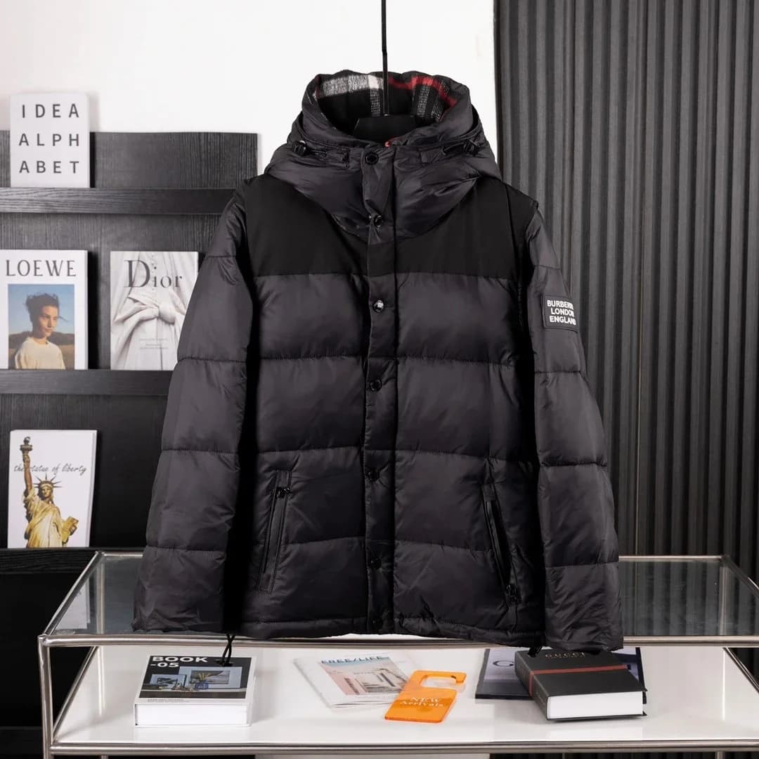 Burberry Black Hooded Puffer Jacket — product photo on Sugargoo Spreadsheet